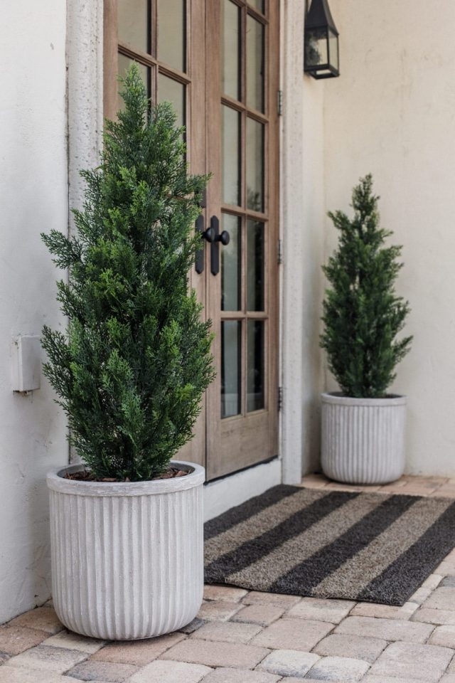 Choose textured planters to add interesting texture to your garden