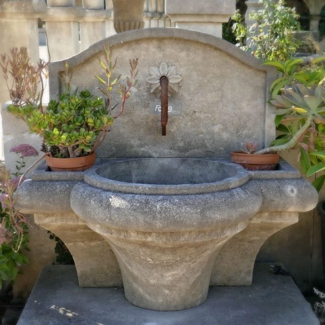 A bowl-shaped fountain will not only help reduce the temperature, but will also help the birds in your garden